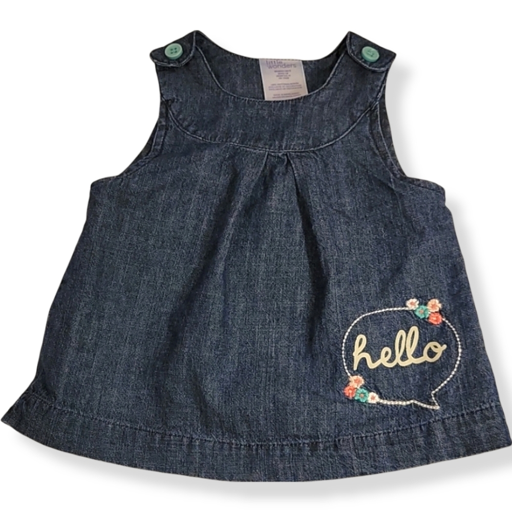 Little Wonders Jean Dress - 6-9 months
